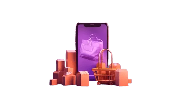 pngtree d rendering of a purple background with shopping bags on a image 3719675 removebg preview